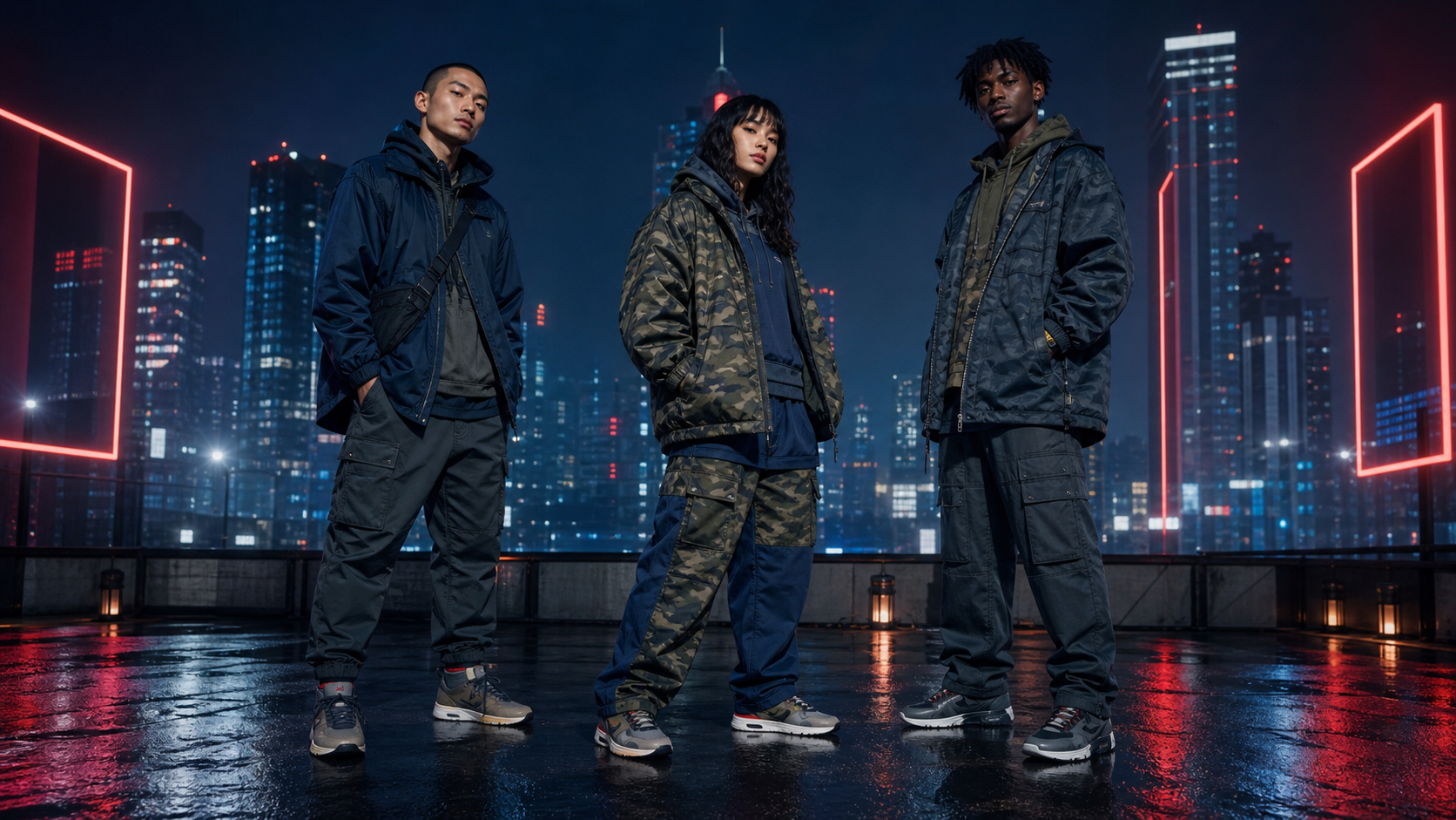 Night streetwear campaign